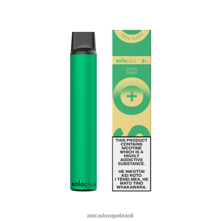 Vape Cigarro Eletrônico Barato 04B2ZF40 - Solo Plus coleção paraíso vape descartável uva doce