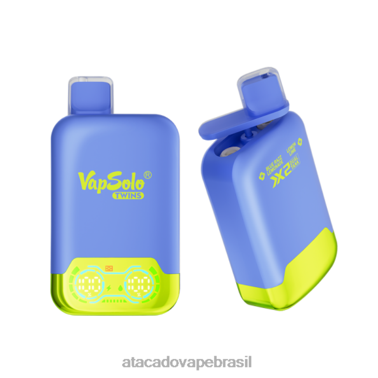 Cigarro Eletronico Vape 6J4B0120 Vapsolo TWINS vaporizador descartável limonada blue razz e limão