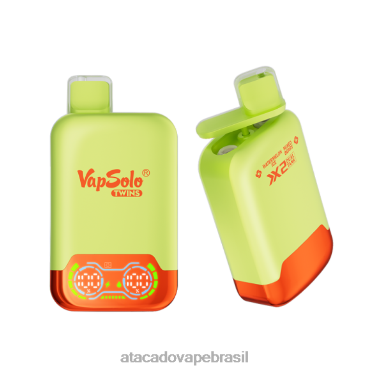 Cigarro Eletronico Vape 6J4B0128 Vapsolo TWINS vaporizador descartável gelo de melancia e frutas vermelhas