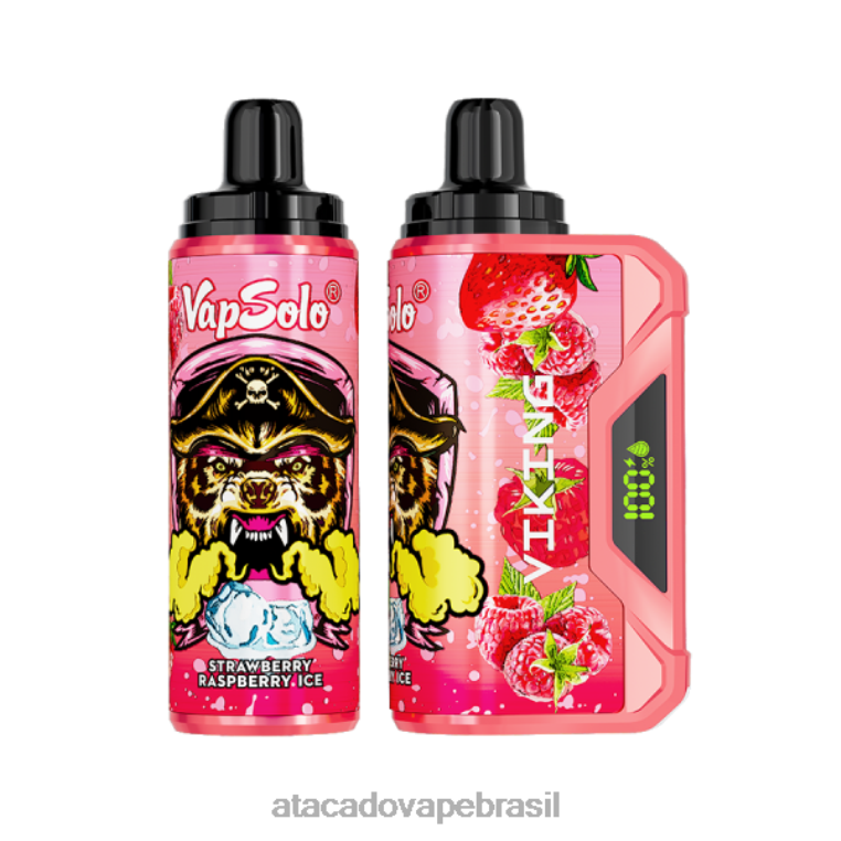 Atacado Vaporizador 6J4B0139 Vapsolo VIKING vaporizador descartável gelo de morango e framboesa