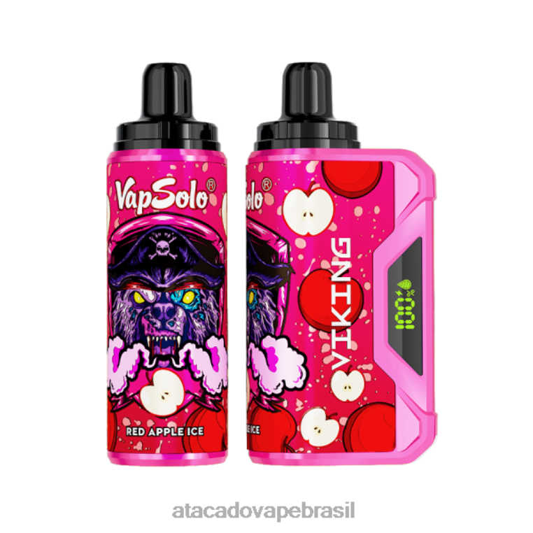 Cigarro Eletronico Vape 6J4B0136 Vapsolo VIKING vaporizador descartável gelo de maçã vermelha