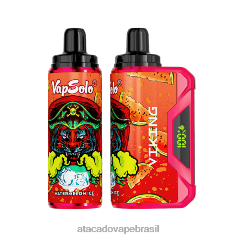 Vape Cigarro Eletrônico Barato 6J4B0142 Vapsolo VIKING vaporizador descartável gelo de melancia