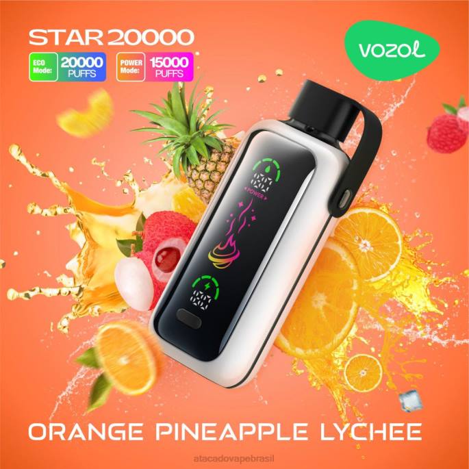 VOZOL STAR 20.000 FPB015 lichia abacaxi laranja Vape Cigarro Eletronico Comprar