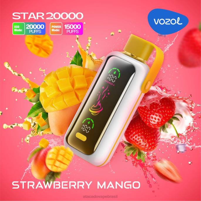 VOZOL STAR 20.000 FPB01 manga morango Atacado Vape Brasil